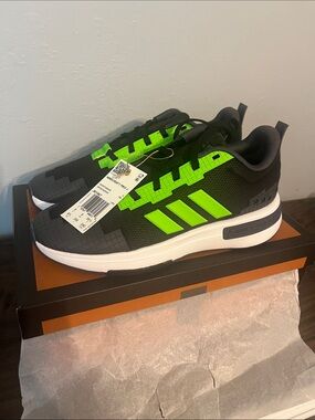 adidas Black & Neon Green Minecraft Sneakers